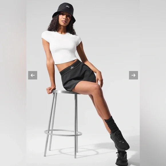 NWT ALO Yoga Black Match Point Tennis Skirt, XS - Picture 8 of 8